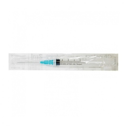 NEOJECT. Syringe 2ml +needle 23G, 3-parts (Slip Tip)              